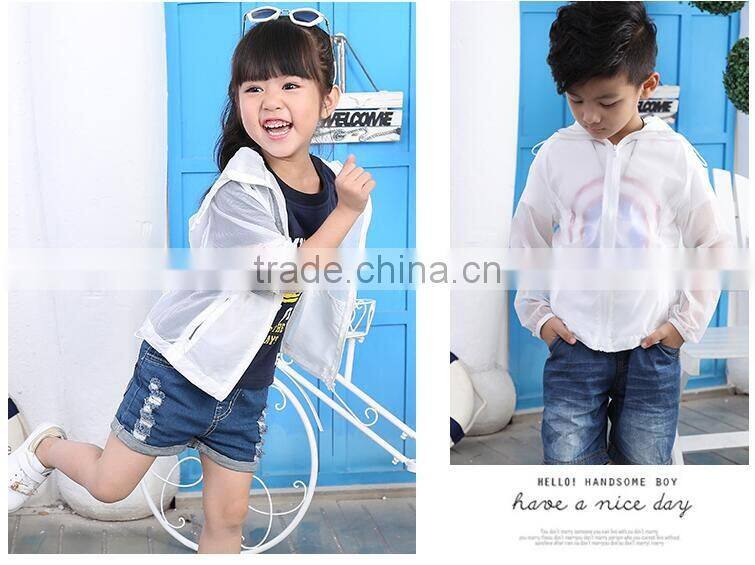 Wholesale Custom sun protection girls and boy clothing 2016