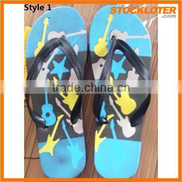 2016 Summer pvc flip flops sandals new design cheap rubber slipper stock lot