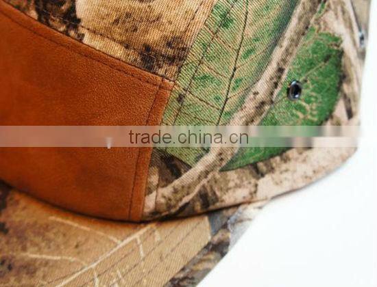 Fashion 100% cotton blank camo 5-panel cap