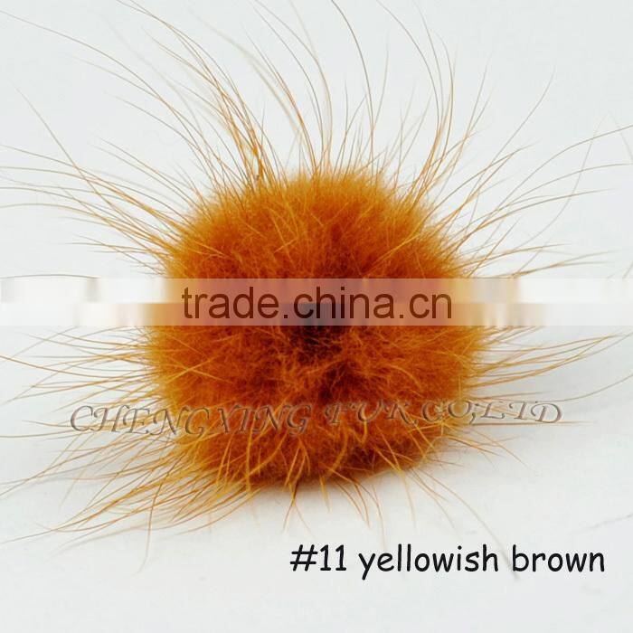 CX-A-27 Genuine Mink Fur Ball Finger Ring