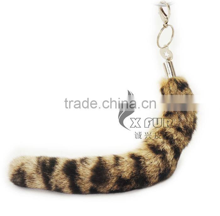 CX-R-27 New Items Customized Genuine Fur Tail Detachable Keychain