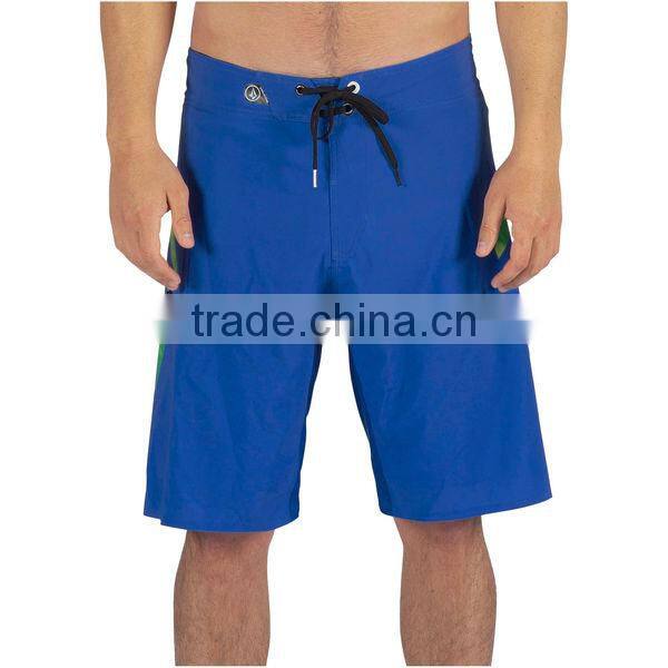Quick dry wholesale mens beachshorts 4 way stretch blue
