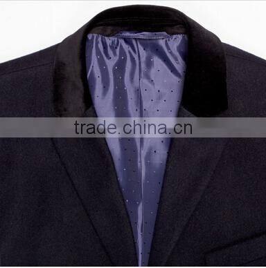 2014 Cheap Price High Fashion Classical Design Black Lapel Slim Fit Mens Cashmere Men Coat
