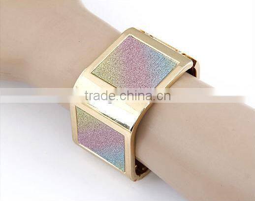 Ms square metal exaggerated punk bracelet Big street fashion bracelets