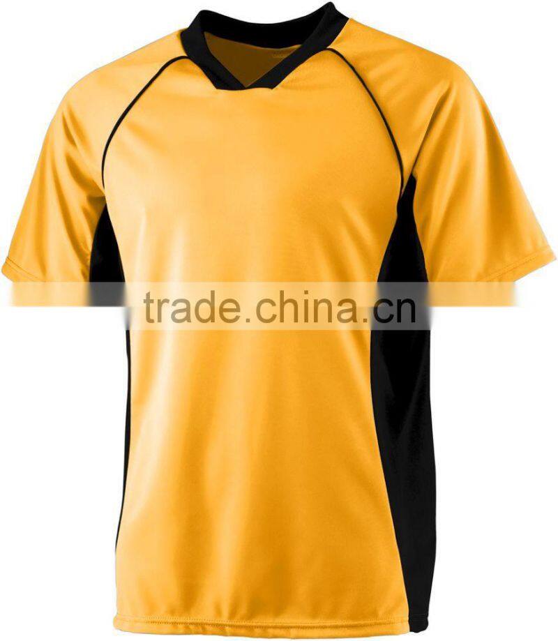 Jersey Training Athlitic Style Tee 1 X 1 Rib Knit V-Neck Collar Tshirt Customizable 100% Polyester Grid Mock Mesh Tops