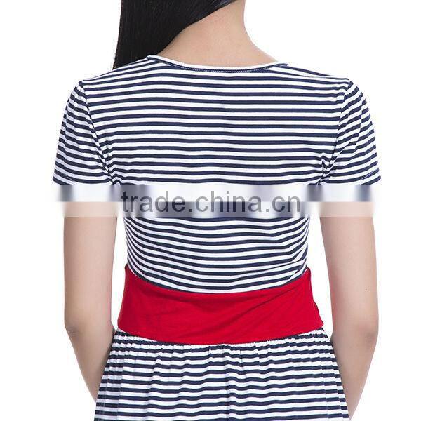 latest dress designs photos fashion 2017 long stripe dress