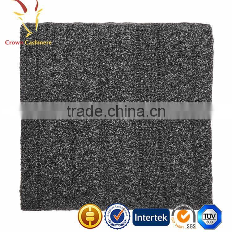 Soft Best Quality 100% Pure Cable Knitted Cashmere Blanket