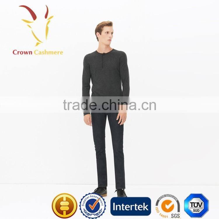 Men Button Down Knitted Cashmere Pullover Sweater