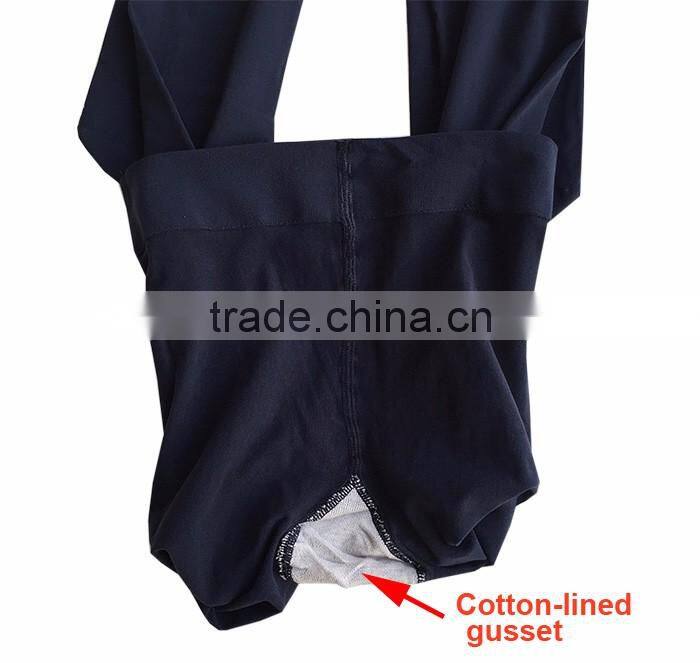 Excellent quality 40D velvet girls tights pantyhose leggings with cotton-lined gusset China