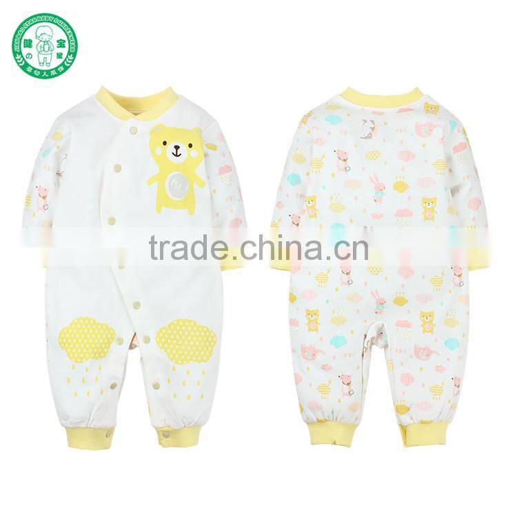 Pink/Blue/Yellow colors soft cotton baby autumn romper