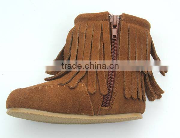 baby moccasins winter snow long tassel kids boots wholesale