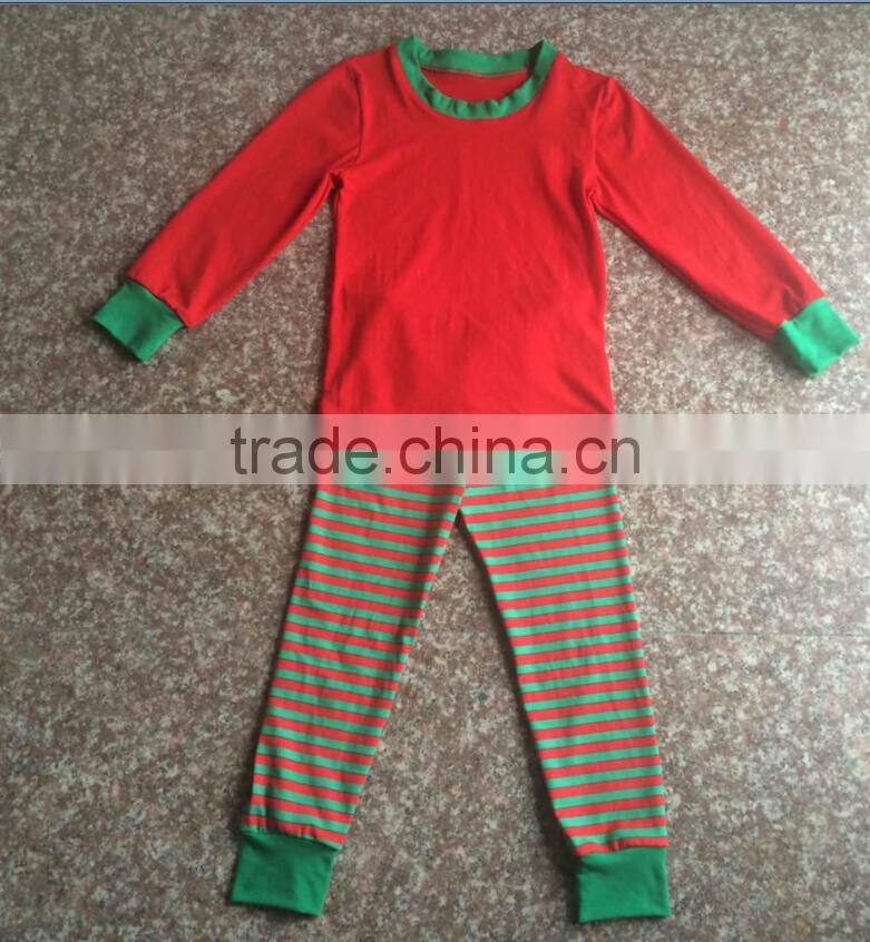 organic cotton toddler pajamas baby boutique clothing sets 100% cotton knitted Christmas pajama sets