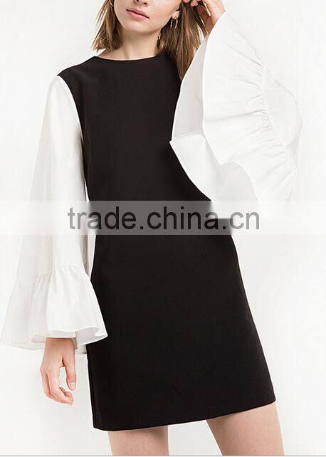 Runwaylover EY2207D Europe Style 2017 Women Fashion Flare Sleeve Party Dress