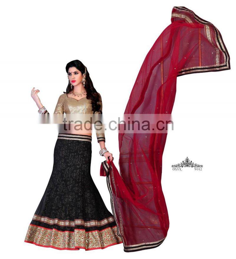 Semi Stitch Flourish Elegant Heavy Work Lehenga Sarees