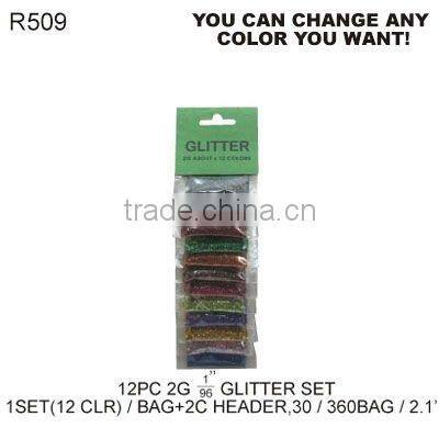 FOR CRAFT(R509) 12PC GLITTER SET