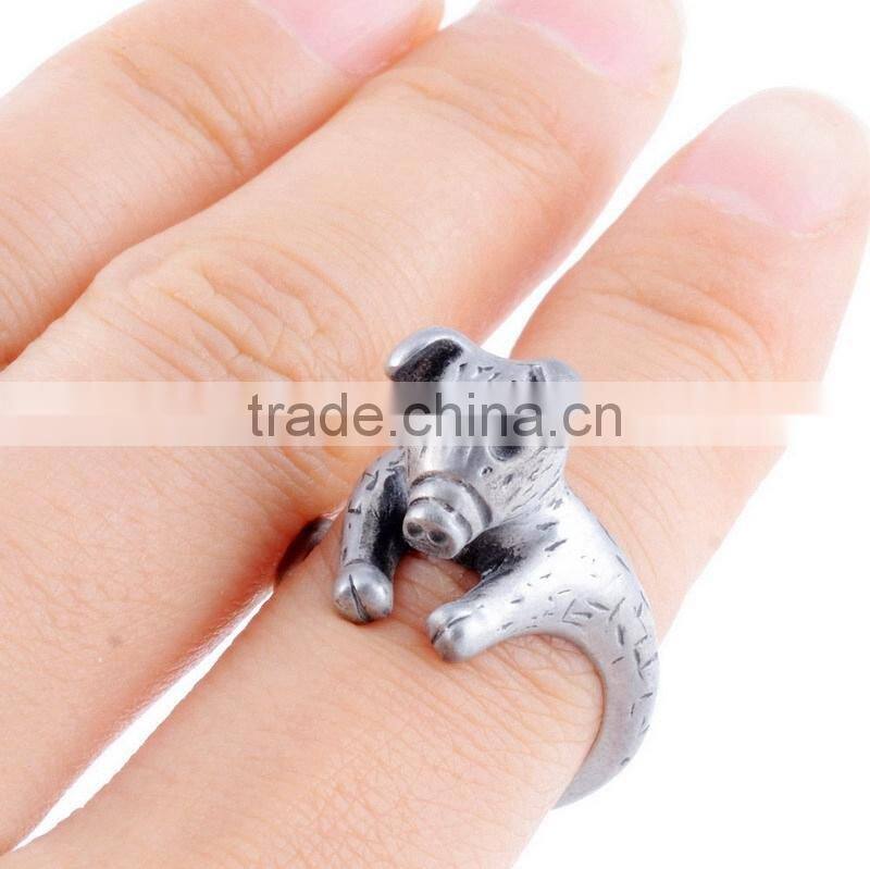 Pig Animal Wrap Rings for Men & Women and Girls Boys Unique Rings Fine Jewelry Resizable