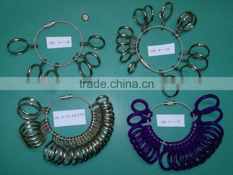 Plastic Ring Sizer Tool, Alloy Ring Gauge, Metal Finger Sizer Measure Finger Sizes US Sizes Ring Gauge, Jewelry Sizing Tool Set