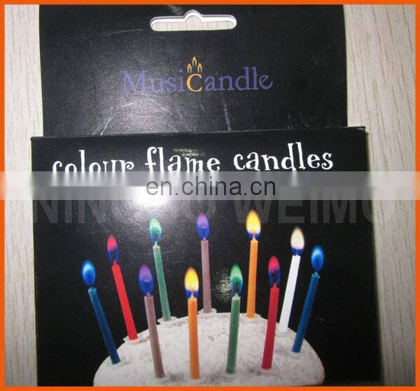 Various shining Color flame candle