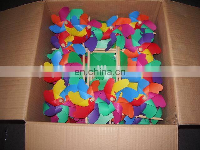 Beautiful promotional flower pinwheel plastic windmill