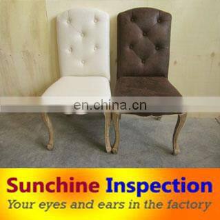 Plastic table and chairs inspection quality control service