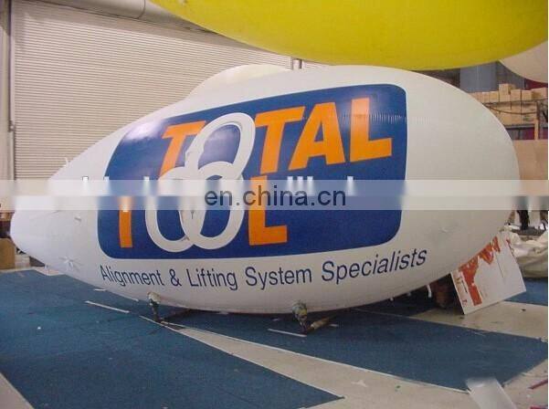 0.2mm PVC giant inflatable airship, large inflatable helium aerostat blimp for sale