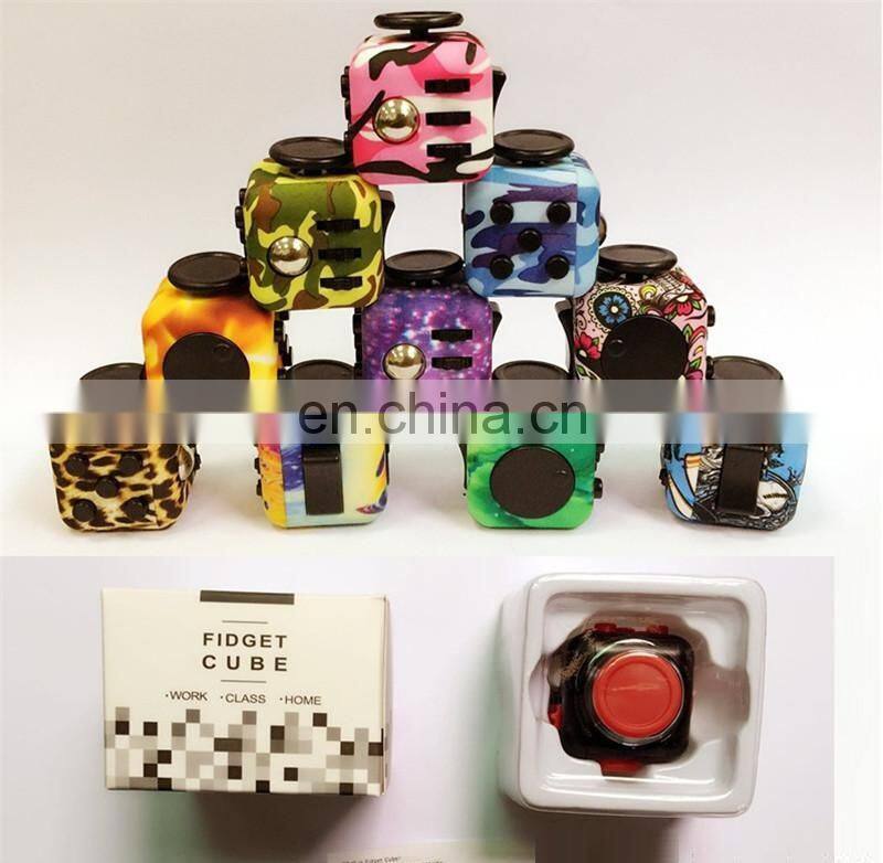 best selling wholesale retail cheapest leopard print fidget cube camouflage fidget cube decompression fidget toys