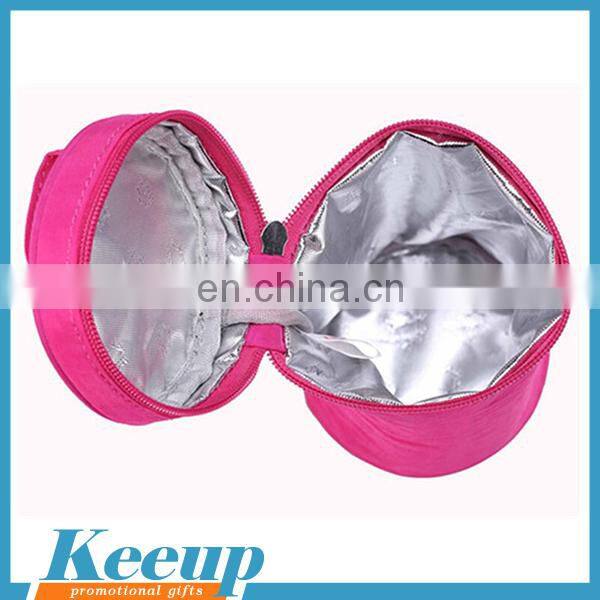 High quality custom cheap promotional round non-woven portable mini 1pack cooler bag