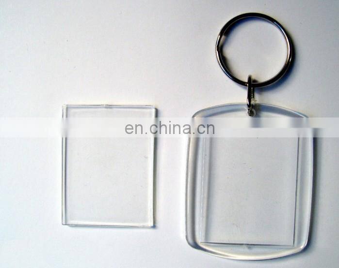 plastic photo transparent acrylic keychain 35*45mm