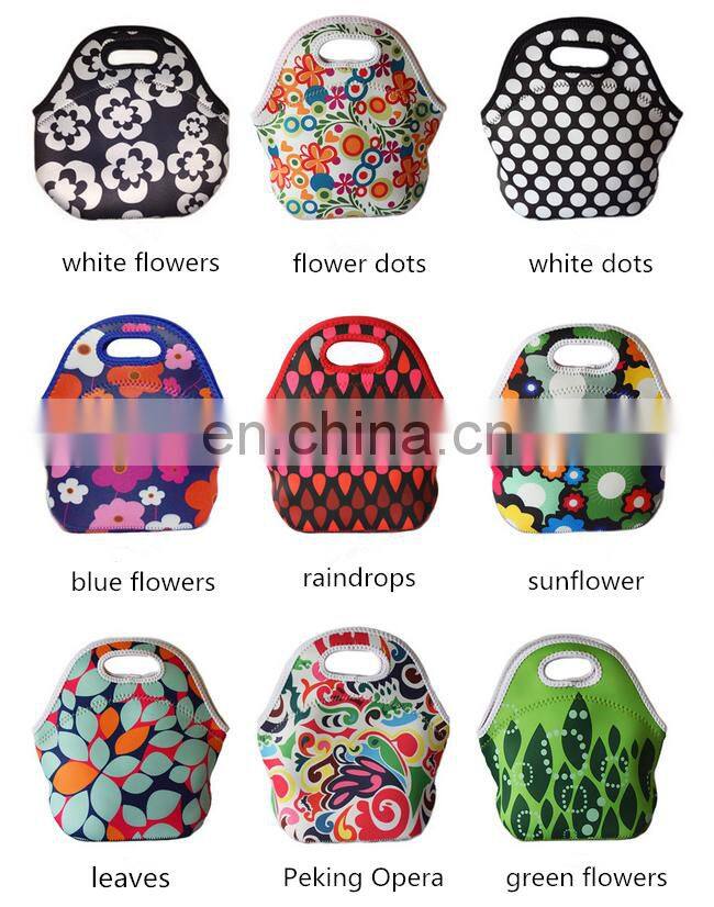 Neoprene Lunch bag Cooler bag In Different Colors Durable Shockproof Picnic Case Lunch Tote Bag