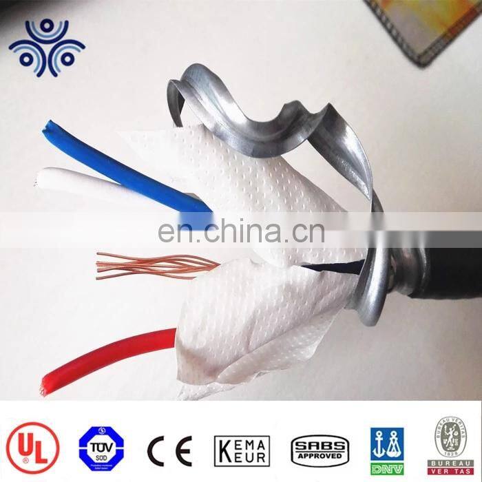 UL certificated PVC insulation PVC inner sheath aluminum alloy chain armoring MC cable
