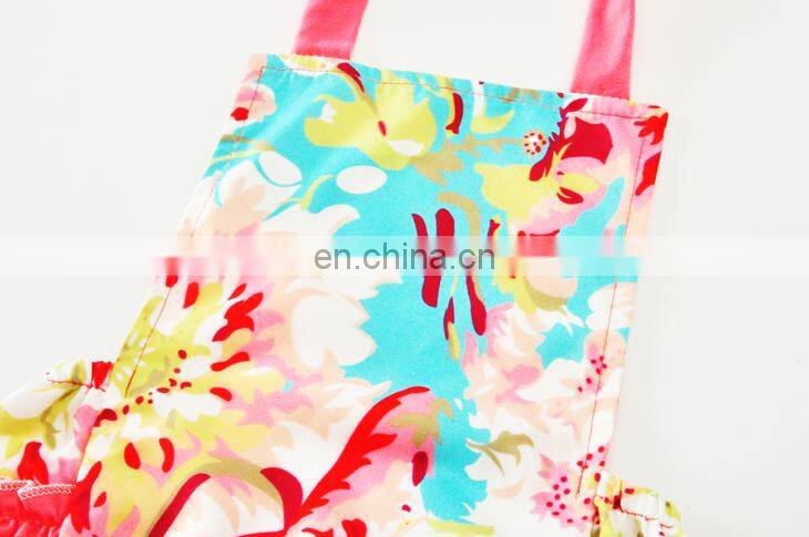 Boutique Infant Girl Flower Bodysuit Cute Floral Newborn Baby Ruffle Romper