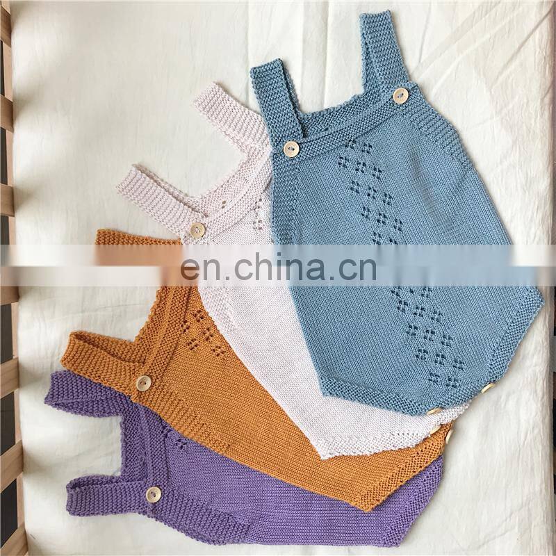 Baby Knitting Rompers Cute Overalls Newborn Baby Girls Boys Clothes Infantil Baby Girl Boy Sleeveless Romper Jumpsuit
