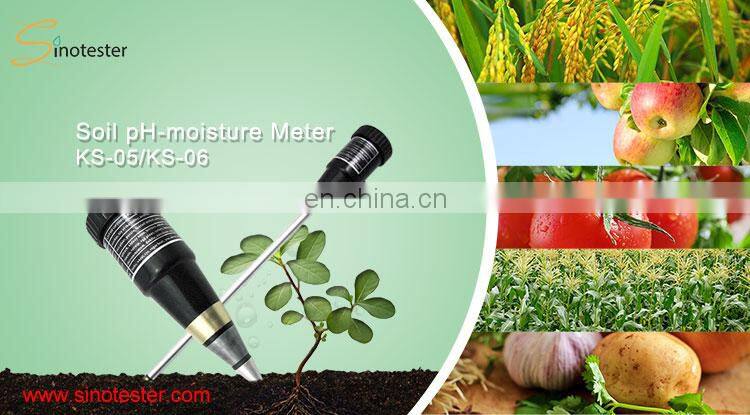 Portable Digital Soil pH Moisture meter and long Sensor