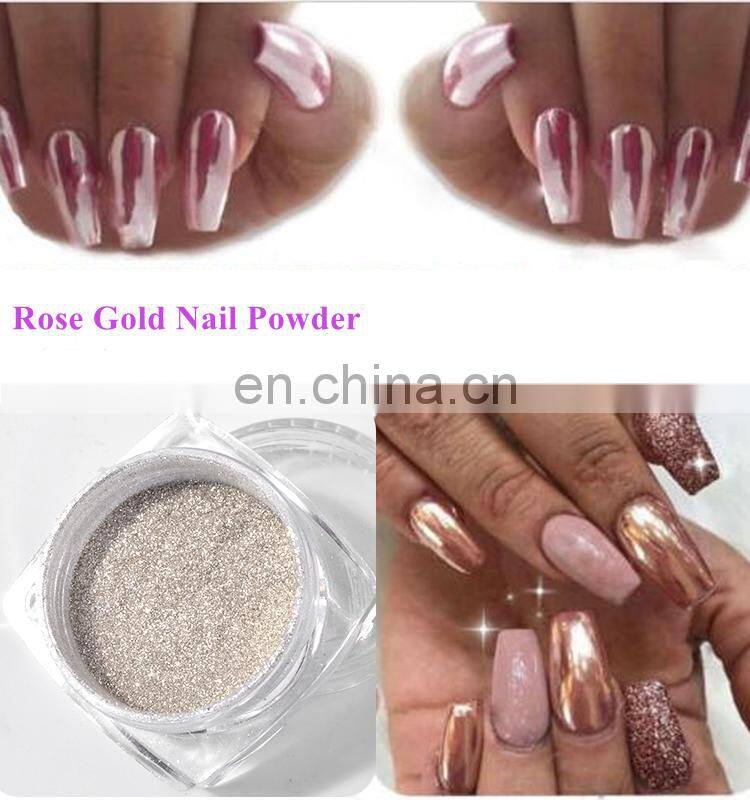 2018 New All Matched nail art glitter aurora Silver mirror chrome effect nail pigment powder coating