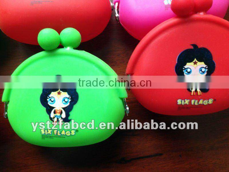 2016 Hottest sale Imprinting Silicone coin purse lady's wallet high quality coin purse from china