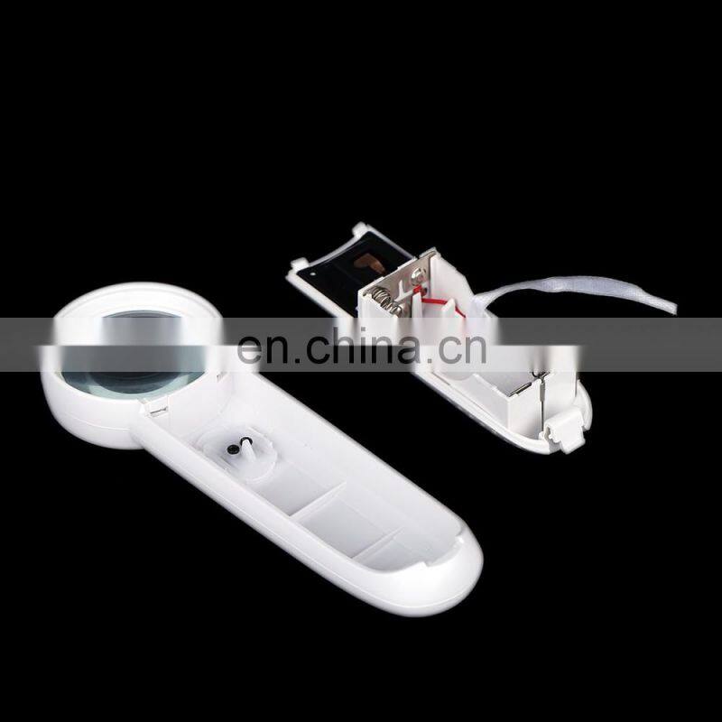 15X Multifunctional Magnifier Portable Pocket Handheld Glass Loupe Magnifying Tool with 2 LED Light Lamp