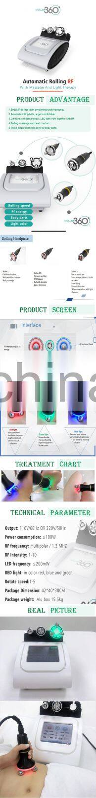 Mini multifunction 360 rf slimming device for facial skin tightening remove wrinkles