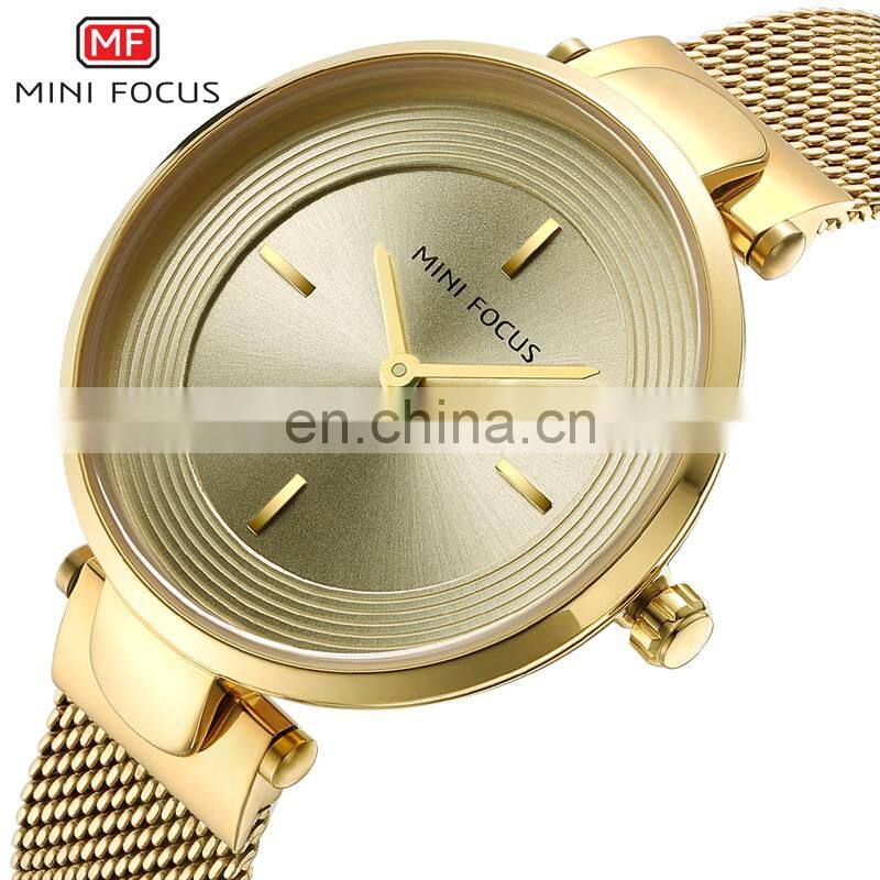 MINI FOCUS MF0195L Lady's Fashion&Casual Japan Quartz Watch Simple Style Stainless Steel Band Business Watch