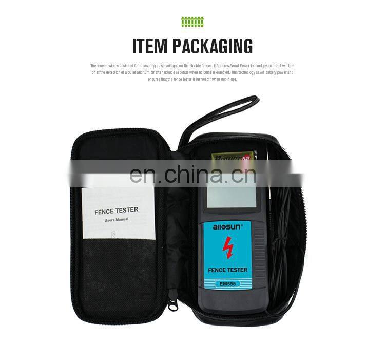 All-sun EM555 Fence tester Electric fence voltage tester 0.03W fence controllers measurement 300V to 9900V pulse voltage