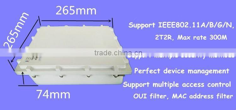 YH-WBS10-2R2-D2 27dBm iEEE802.11ABGN 300Mbps GbE RJ45 Outdoor Wifi AP Wireless Device