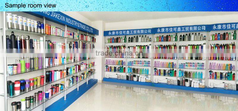 Inner Stainless steel Outer plastic mugs from china with leak proof cover