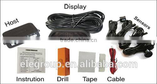 Buzzer alarm Parking sensor backup radar with 3 color Leds display and Bibi sound alert for parking safety