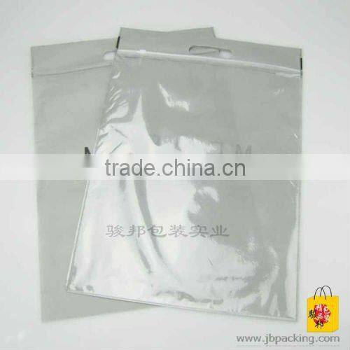 die cut promotional ldpe zipper bag for garment(JA-305)