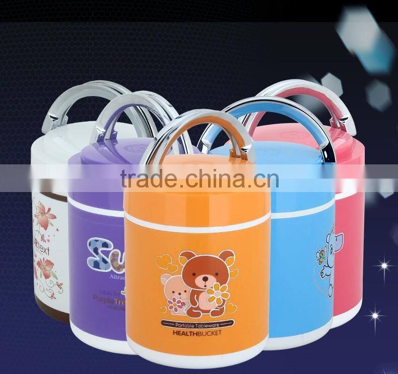 high quality stainless steel lunch box tiffin carrier 304 for children