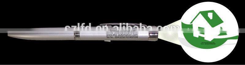 metal ball pen high quality with projector,promotional pens with custom logo,Light ball torch pen,,