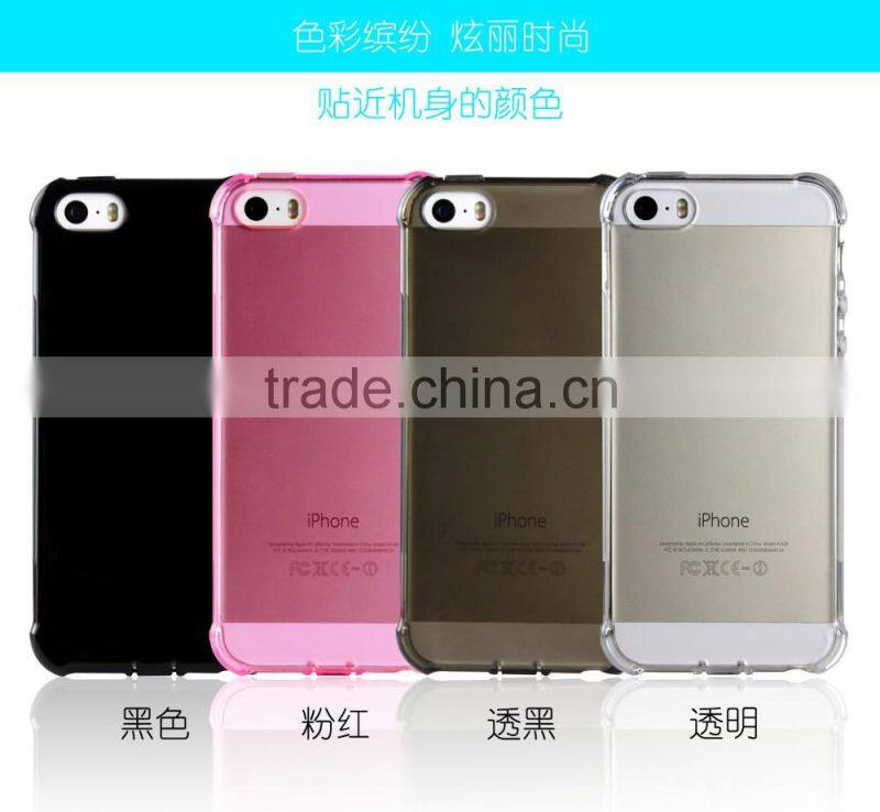 clear Transparent soft tpu anticollision dust control cell phone case for iphone SE skin