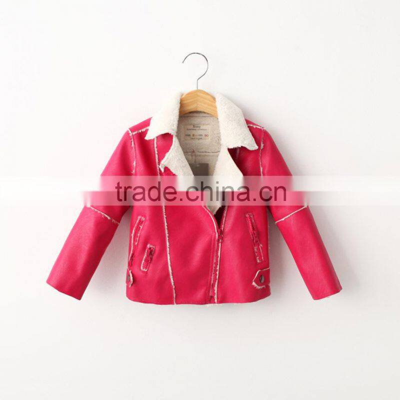 Kids clothing autumn winter new children leather girl coat high quality girls outerwear kids wear