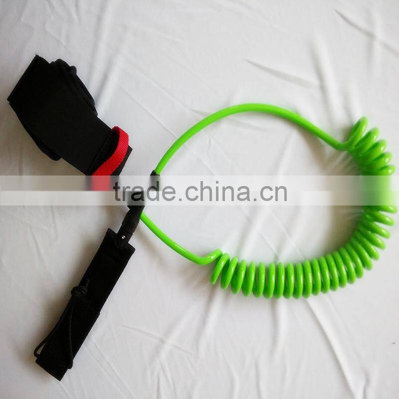 Safety TPU Cord,Assorted Color Durable Surfboard Leash With Brass/Stainless Steel Swivel/Silk Printing Gard, Neoprene AnkleStrap