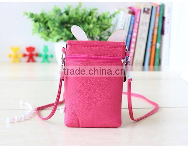 Wholesale cartoon small beauty girl mobile phone bag cell sling phone bag