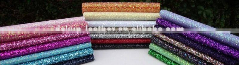 100% polyurethane leather glitter pu fabric hot selling leather per meter